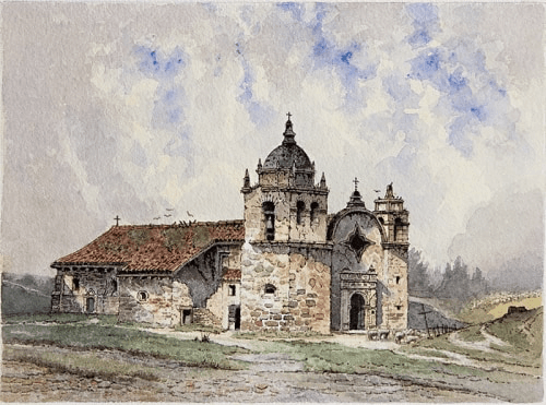 Edward Deakin painting of San Carlos Borromeo de Carmelo