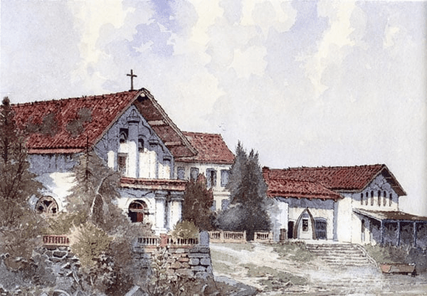 Edward Deakin painting of Mission San Francisco de Asís (Dolores)