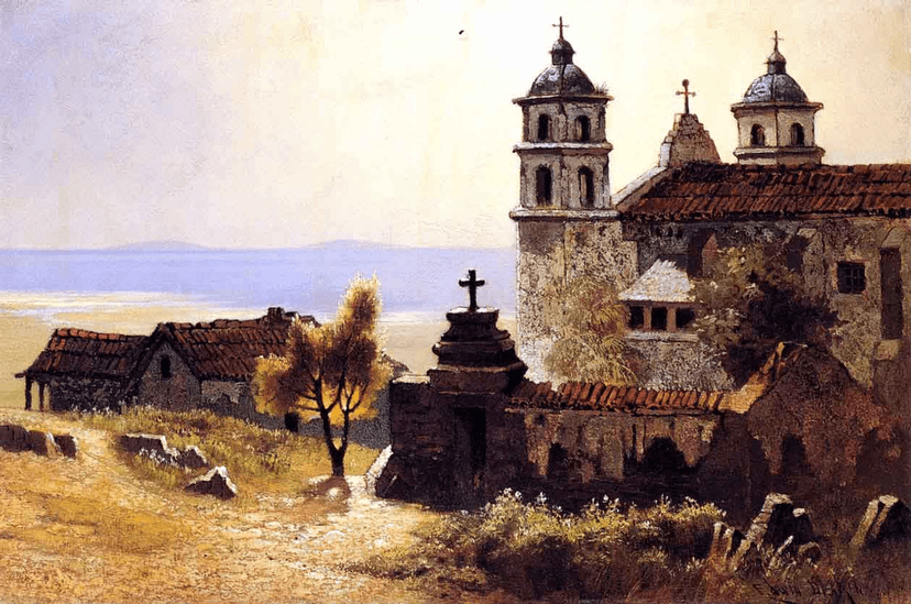 Edward Deakin painting of Mission Santa Barbara